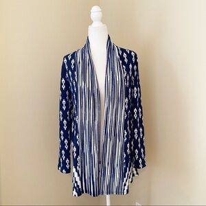 Anthro One September Martingale Blue Cardigan - S